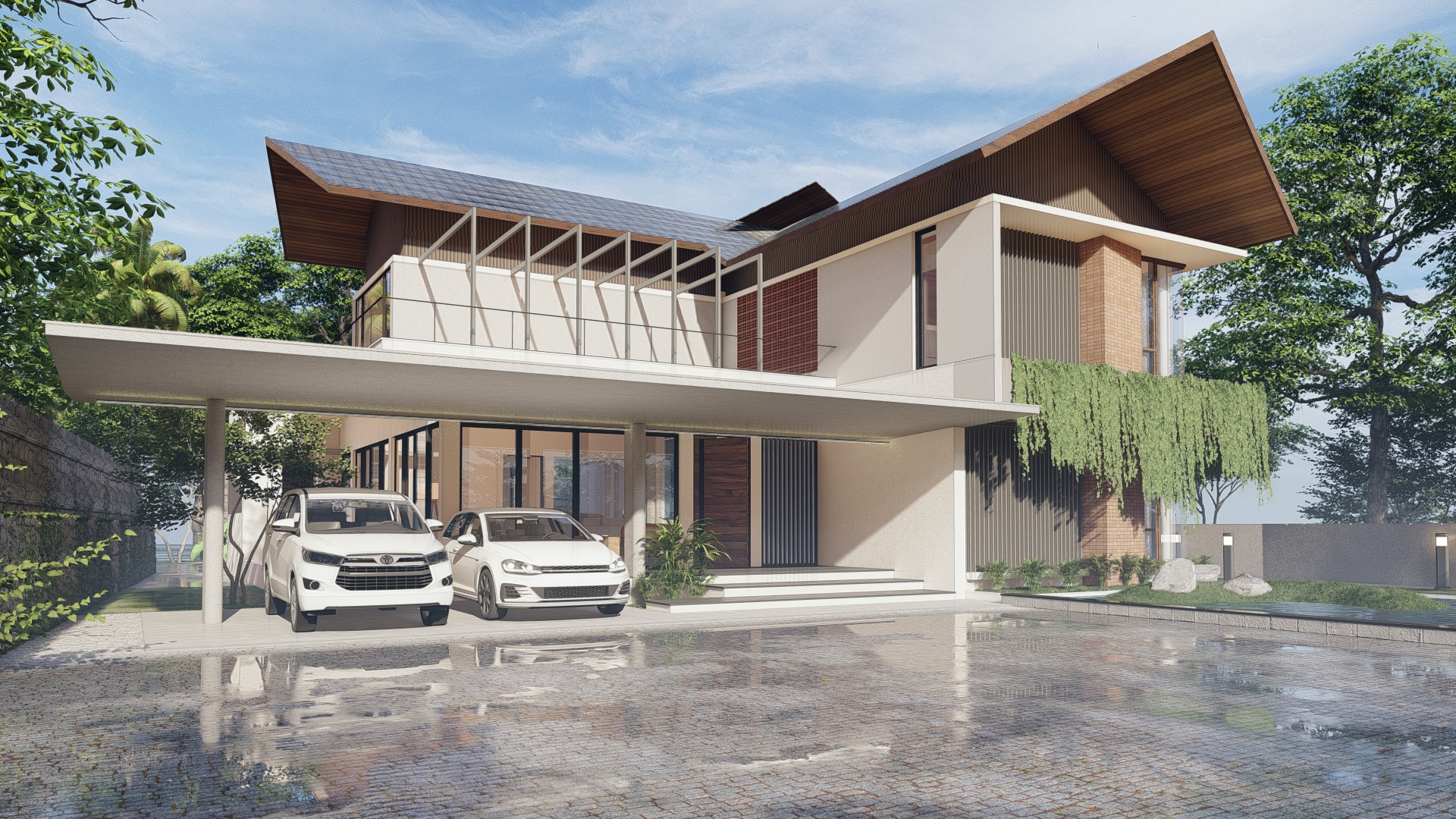 Lining Wall Residence
